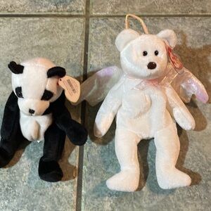 Halo and Fortune rare  beanie babies 1990s